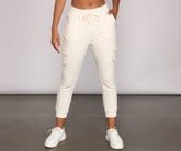 Pantalon de jogging cargo discret en tricot